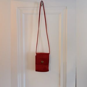 Vintage Coach red leather handbag